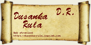 Dušanka Rula vizit kartica